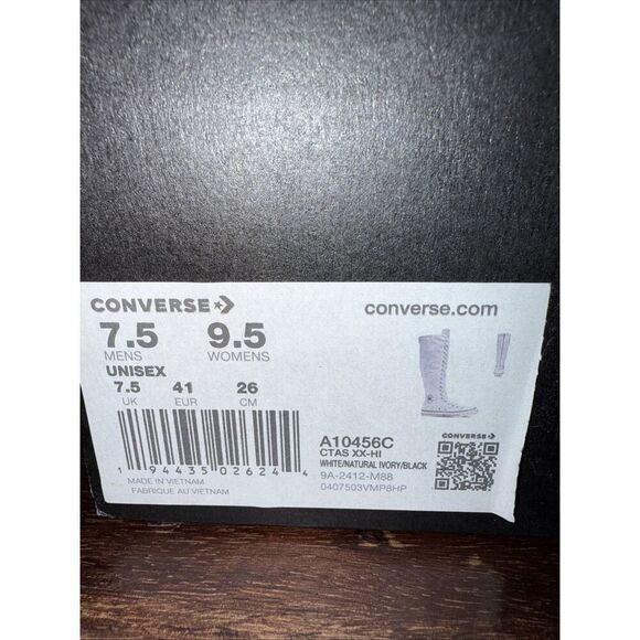 Women's Converse Chuck Taylor All Star XX-Hi Sneakers White Extra High Size 9.5 - Picture 7 of 7